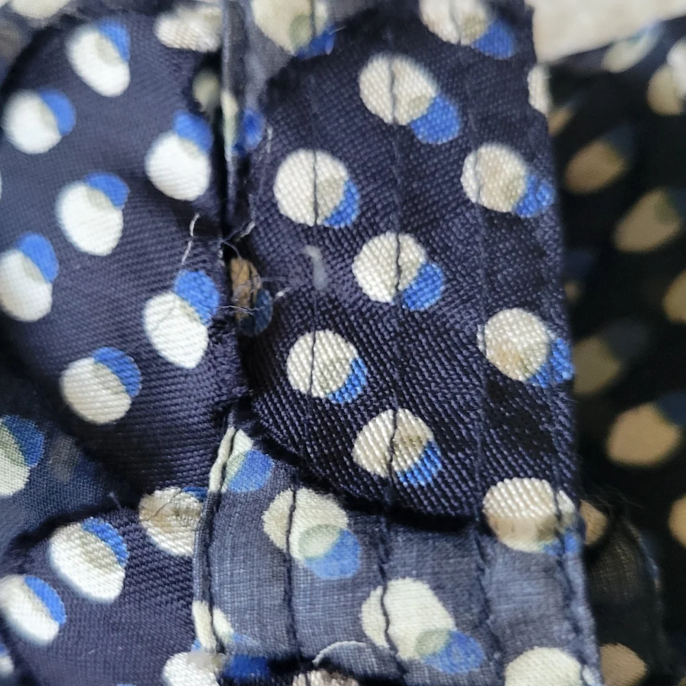 Tory Burch Navy Polka Dot Silk Dress - Picture 5 of 12